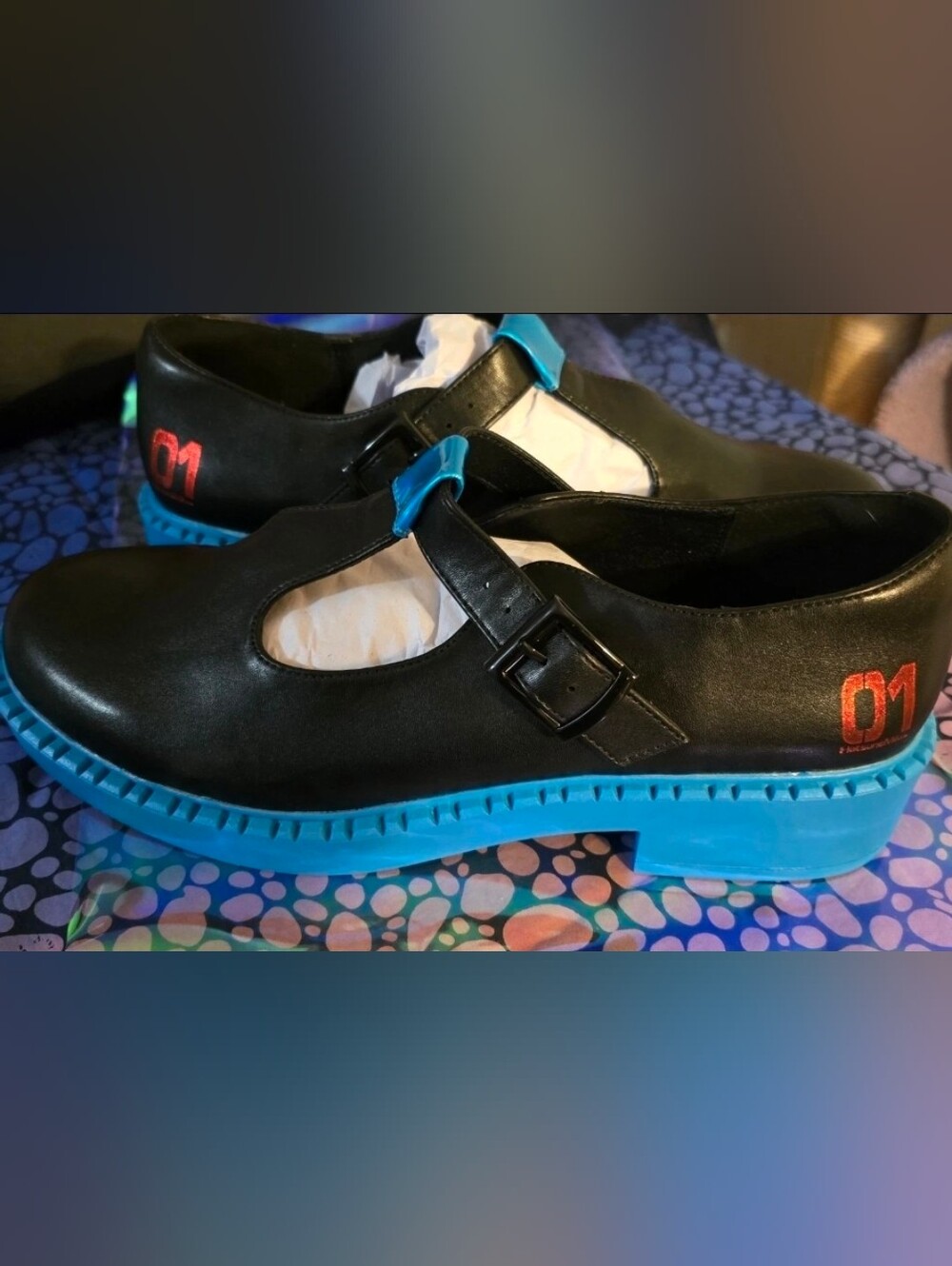 Koi x Hatsune Miku Mary Janes Shoes UK Women's Size 9